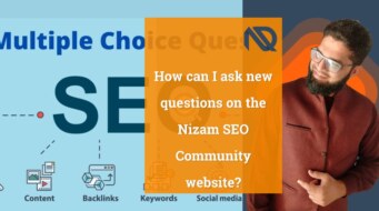 How can I ask new questions on the Nizam SEO Community website?