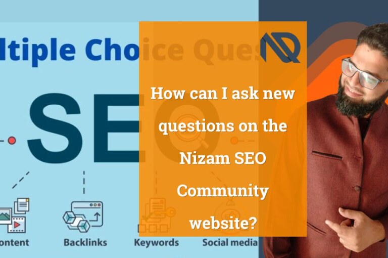 How can I ask new questions on the Nizam SEO Community website?
