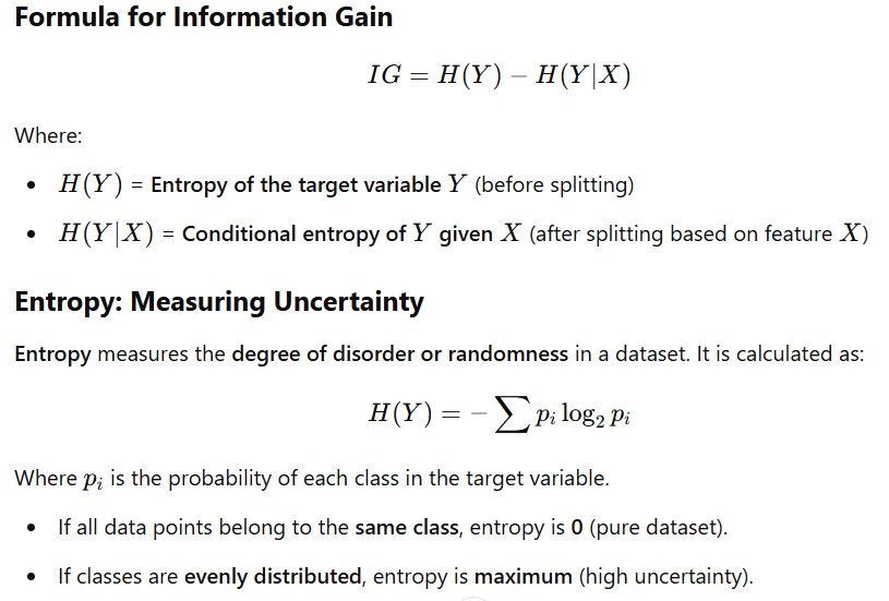 Information Gain (IG):