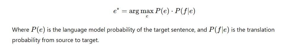SMT treated translation as a probabilistic process
