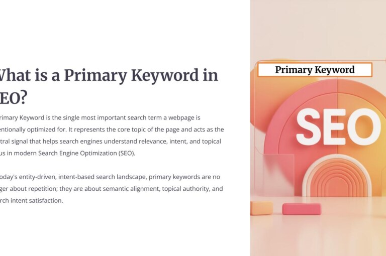 Primary Keyword (Main keyword, Head keyword)