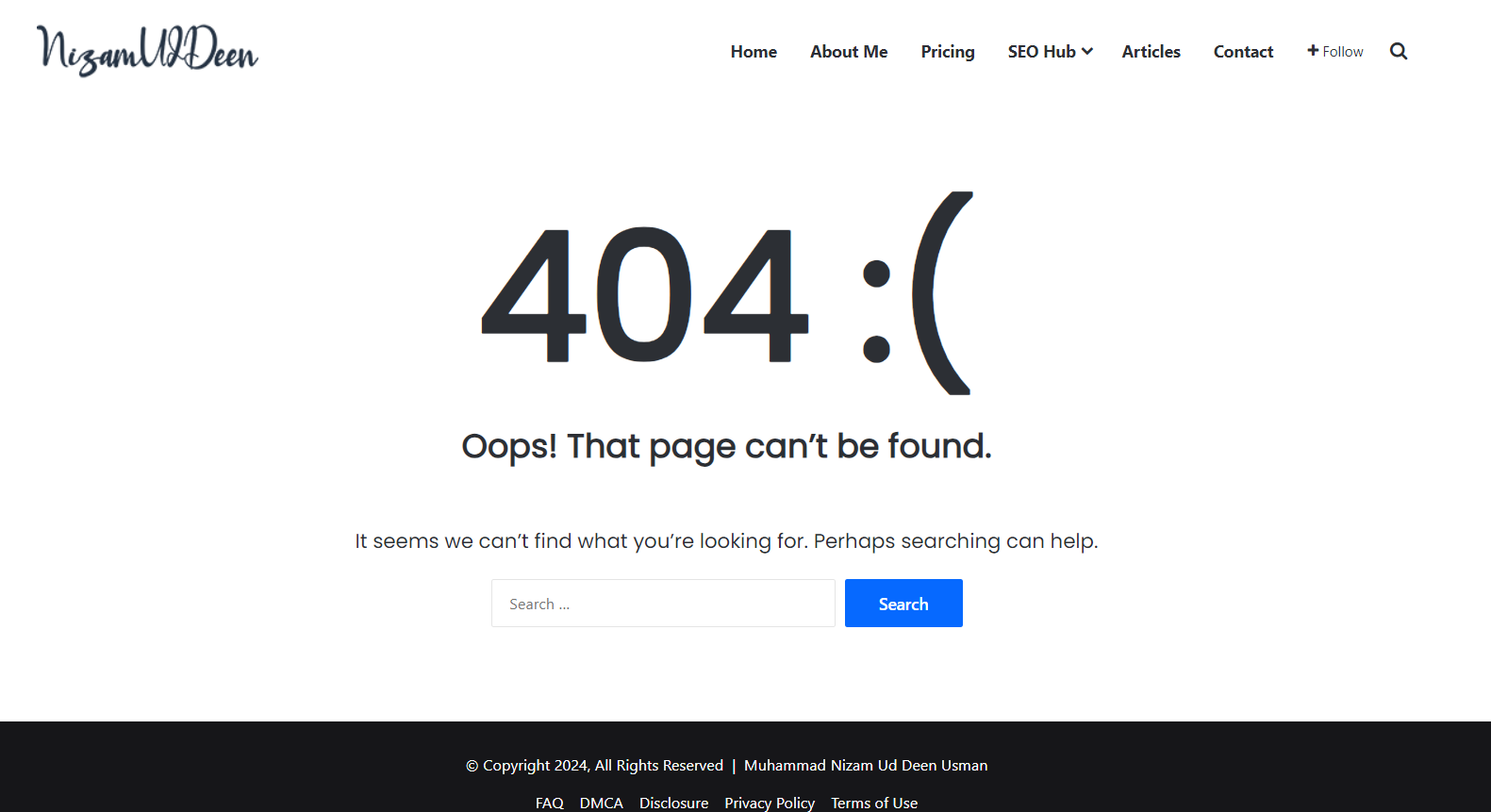 404 Not Found Demo