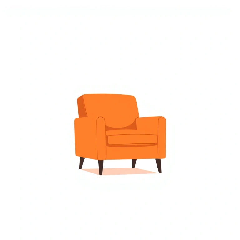 Room context against a plain cut-out